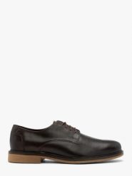 Brązowe casualowe półbuty skórzane. Brązowe eleganckie półbuty męskie Ryłko, ze skóry, biznesowe, bez obcasa, bez zapięcia. Za 379.99 zł.