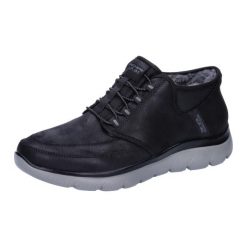 Buty do chodzenia męskie Skechers Summits Siegul Slip Ins. Czarne buty trekkingowe męskie Skechers, bez wzorów, z materiału, bez zapięcia, trekkingowe, skechers sport. Za 402.47 zł.