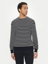 Tommy Hilfiger Sweter Breton MW0MW38944 Granatowy Regular Fit. Niebieskie kardigany męskie Tommy Hilfiger, m, bez wzorów, z bawełny, bez ramiączek. Za 309.99 zł.