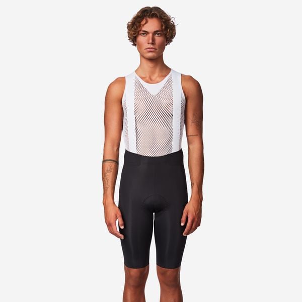 Spodenki rowerowe szosowe Van Rysel RCR-R 5. Czarne szorty sportowe męskie VAN RYSEL, bez wzorów, z tworzywa sztucznego, sportowe. Za 319.99 zł.