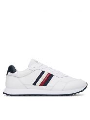 Tommy Hilfiger Sneakersy New Runner Eva Stripes FM0FM05637 Biały. Białe buty sportowe na co dzień męskie Tommy Hilfiger, m, bez wzorów, ze skóry, bez ramiączek, bez kaptura. Za 439.99 zł.