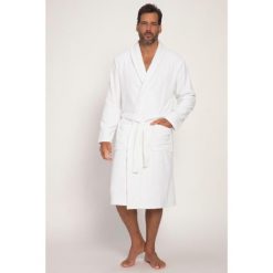 Męski Szlafrok odzież domowa kołnierz szalowy frotte do 8XL. Biała szlafroki męskie JAY-PI, m, bez wzorów, z bawełny, bez kaptura. Za 432.99 zł.