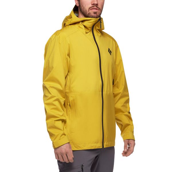 Kurtka przejściowa męska Black Diamond Stormline Stretch Rain Shell. Żółte kurtki męskie Black Diamond, m, bez wzorów, sportowe, bez ramiączek, bez kaptura. Za 369.99 zł.