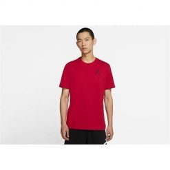 Koszulka sportowa męska Nike Air Jordan Jumpman. Czerwone t-shirty sportowe męskie Nike, m, bez wzorów, sportowe, bez ramiączek. Za 215.00 zł.