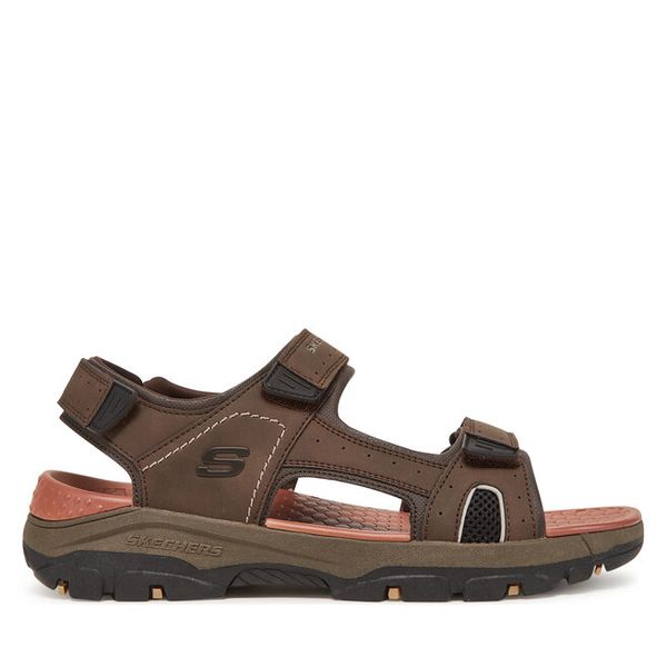 Sandały Skechers. Brązowe sandały męskie Skechers, bez zapięcia. Za 199.99 zł.