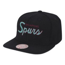 Czapka typu snapback San Antonio Spurs NBA Champ Year Trophy Hwc. Czarne czapki męskie Mitchell & Ness, bez wzorów, sportowe. Za 226.50 zł.