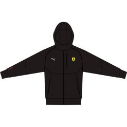 Bluza z kapturem z pełnym zamkiem błyskawicznym Puma Ferrari Pumatech. Czarne bluzy z kapturem męskie Puma, m, bez wzorów, z kapturem. Za 408.00 zł.