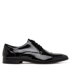 Półbuty Aldo. Czarne eleganckie półbuty męskie Aldo, wizytowe, bez obcasa, bez zapięcia. Za 419.99 zł.