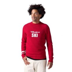 Sweter męski Rossignol Signature Rossignol Knit. Czerwone swetry męskie Rossignol, bez wzorów, sportowe, bez kołnierzyka, bez ramiączek. Za 739.99 zł.