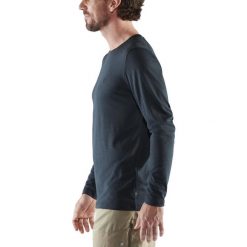 Bluza męska Fjallraven Abisko Wool LS. Niebieskie bluzy nierozpinane męskie Fjällräven, l, bez wzorów, bez ramiączek, bez kaptura. Za 345.99 zł.
