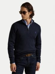 Polo Ralph Lauren Sweter 710979101001 Granatowy Regular Fit. Niebieskie kardigany męskie Polo Ralph Lauren, m, bez wzorów, z bawełny, bez ramiączek. Za 949.99 zł.