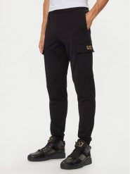 EA7 Emporio Armani Spodnie dresowe 8NPP67 PJVRZ 0208 Czarny Regular Fit. Czarne spodnie dresowe męskie EA7 Emporio Armani, bez wzorów, z bawełny. Za 279.99 zł.