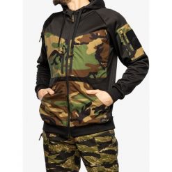 Bluza z kapturem męska Helikon-Tex Rouge Hoodie Full Zip. Czarne bluzy nierozpinane męskie Helikon-Tex, m, bez wzorów, bez ramiączek, z kapturem. Za 256.99 zł.