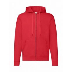 Męska Klasyczna Bluza Z Kapturem. Czerwone bluzy nierozpinane męskie Fruit of the Loom, l, bez wzorów, z kapturem. Za 80.99 zł.