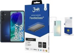 Smartfon Samsung Galaxy M55 5G 8/128GB Czarny (SM-M556EZK) + FlexibleGlass + Etui Clear Case. Czarne smartfony SAMSUNG. Za 1,317.00 zł.
