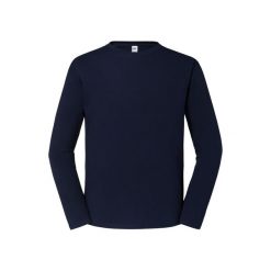 Męska Koszulka Z Długim Rękawem Iconic 195 Z Bawełny Premium Ringspun. Niebieskie koszulki męskie z długim rękawem Fruit of the Loom, m, bez wzorów, z bawełny, sportowe, bez kołnierzyka, bez ramiączek. Za 63.99 zł.