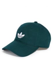 Adidas Czapka z daszkiem adicolor Classic Trefoil JZ4929 Zielony. Zielone czapki męskie ADIDAS, bez wzorów, z bawełny. Za 79.99 zł.