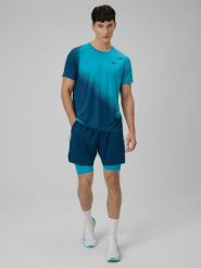 4F Spodenki treningowe szybkoschnące męskie - turkusowe XL. Niebieskie szorty sportowe męskie 4f, bez wzorów, sportowe. Za 169.99 zł.