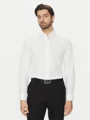 Michael Kors Koszula MD0MD91392 Biały Slim Fit. Białe koszule męskie Michael Kors, m, bez wzorów, z bawełny, bez kołnierzyka, bez ramiączek. Za 339.99 zł.