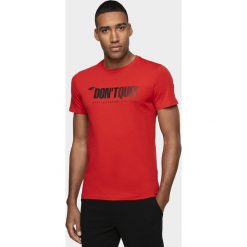 T-shirt męski TSM074 - czerwony. T-shirty męskie 4f. W wyprzedaży za 49.99 zł.