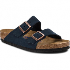 Klapki BIRKENSTOCK - Arizona Bs 1012423 Navy. Niebieskie klapki i japonki męskie Birkenstock, ze skóry. W wyprzedaży za 259.00 zł.