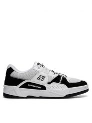 DC Sneakersy CONSTRUCT ADYS100822-BKW Biały. Białe buty sportowe na co dzień męskie DC, m, bez wzorów, ze skóry, bez ramiączek, bez kaptura. Za 299.99 zł.