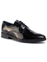 JOOP! Półbuty Serafino 4140004412 Czarny. Czarne eleganckie półbuty męskie JOOP!, z lakierowanej skóry, wizytowe, bez obcasa, bez zapięcia. Za 759.99 zł.