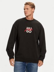 Hugo Bluza Dlongny 50521081 Czarny Relaxed Fit. Czarne bluzy nierozpinane męskie Hugo, l, bez wzorów, z bawełny, bez ramiączek, bez kaptura. Za 599.00 zł.