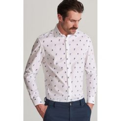Koszula regular fit z drobnym wzorem - Niebieski. Koszule męskie Reserved. Za 119.99 zł.