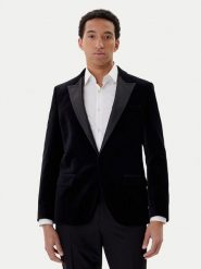 HUGO Marynarka Henry254E1X 50549032 Czarny Slim Fit. Czarne marynarki męskie Hugo, m, bez wzorów, z bawełny. Za 1,679.00 zł.