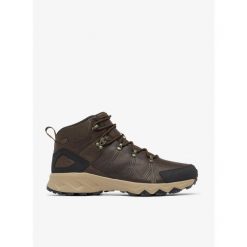 Buty turystyczne męskie Columbia Peakfreak II Mid Outdry Leather. Brązowe buty trekkingowe męskie Columbia, bez wzorów, ze skóry, sportowe, bez obcasa, bez zapięcia. Za 459.99 zł.