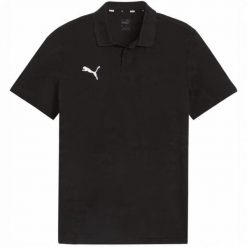 Koszulka męska Puma Team Goal Casuals Polo czarna 658605 03 S. Czarne koszulki polo męskie Puma, m, bez wzorów, bez kołnierzyka, bez ramiączek. Za 120.27 zł.