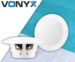 Głośniki sufitowe wodoodporne 2x80W VONYX one size. Zestawy głośników Vonyx. Za 89.70 zł.