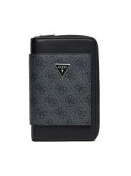 Guess Portfel SMMILO P5401 Czarny. Czarne portfele męskie Guess, z aplikacjami, ze skóry. Za 209.99 zł.