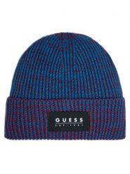 Guess Czapka AM5026 POL01 Granatowy. Niebieskie czapki męskie Guess, na zimę, z aplikacjami, z materiału. Za 169.99 zł.