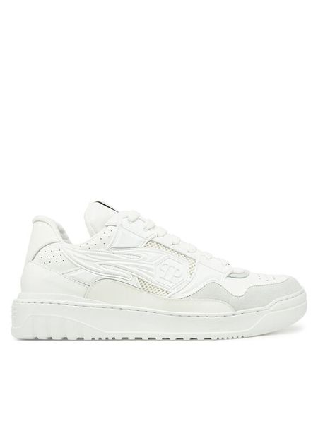 PHILIPP PLEIN Sneakersy SAES MSC4017 PLE010N01 Biały. Białe buty sportowe na co dzień męskie Philipp Plein, m, bez wzorów, ze skóry, bez ramiączek, bez kaptura. Za 2,154.00 zł.