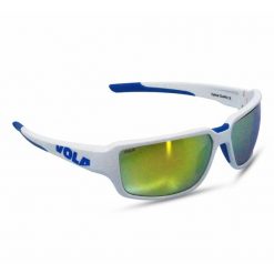 Okulary przeciwsłoneczne Vola Fusion. Białe okulary przeciwsłoneczne męskie VOLA, bez wzorów, sportowe. W wyprzedaży za 295.65 zł.