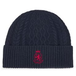 Czapka Tommy Hilfiger. Niebieskie czapki męskie Tommy Hilfiger, na zimę, bez wzorów. Za 259.99 zł.