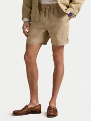 Polo Ralph Lauren Szorty materiałowe 710958586002 Beżowy Classic Fit. Brązowe szorty męskie Polo Ralph Lauren, bez wzorów, ze lnu. Za 399.99 zł.