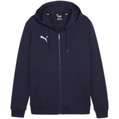 Męska Bluza Z Kapturem Team Goal Casual Full Zip. Niebieskie bluzy nierozpinane męskie Puma, m, bez wzorów, z kapturem. Za 276.99 zł.