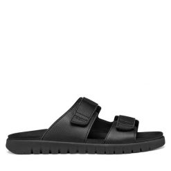 Klapki Geox. Czarne klapki i japonki męskie Geox, bez wzorów. Za 399.99 zł.