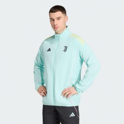 Bluza reprezentacyjna Juventus 25/26 Tiro25 Competition. Niebieskie bluzy bez kaptura męskie ADIDAS, bez wzorów, bez kaptura. Za 369.00 zł.