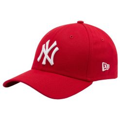 Czapka z daszkiem męska 39THIRTY League Essential New York Yankees MLB Cap. Czerwone czapki męskie New Era, bez wzorów, z bawełny. Za 163.00 zł.