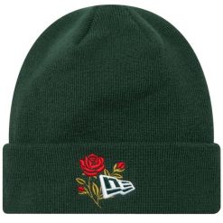 Czapka dla dorosłych Rose Icon Cuff Knit Beanie Hat. Zielone czapki męskie New Era, bez wzorów, sportowe. Za 149.99 zł.