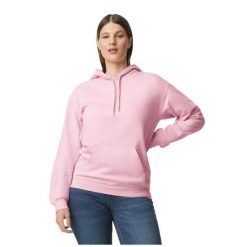 Bluza Z Kapturem Dla Dorosłych Unisex Softstyle Fleece Midweight. Czerwone bluzy nierozpinane męskie GILDAN, m, bez wzorów, bez ramiączek, z kapturem. Za 146.99 zł.