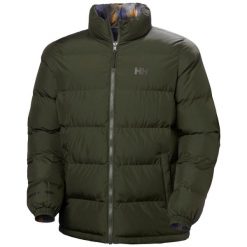 Kurtka puchowa Helly Hansen YU 23. Zielone kurtki męskie Helly Hansen, m, bez wzorów, z puchu, bez ramiączek, bez kaptura. Za 809.50 zł.