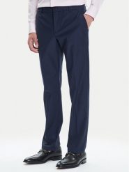 Guess Spodnie materiałowe M4YB01 WG9Z2 Granatowy Slim Fit. Niebieskie spodnie na co dzień męskie Guess, z aplikacjami, z bawełny. Za 309.99 zł.