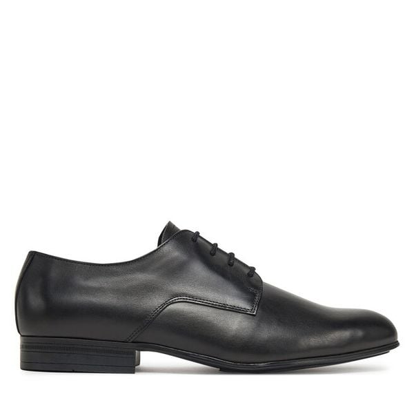 Półbuty Calvin Klein. Czarne eleganckie półbuty męskie Calvin Klein, wizytowe, bez obcasa, bez zapięcia. Za 449.99 zł.