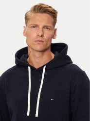 Tommy Hilfiger Bluza Essential MW0MW37230 Granatowy Regular Fit. Niebieskie bluzy nierozpinane męskie Tommy Hilfiger, m, bez wzorów, z syntetyku, bez ramiączek, bez kaptura. Za 279.99 zł.