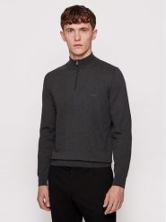 Boss Sweter Padro-L 50419988 Szary Regular Fit. Szare kardigany męskie Boss, l, bez wzorów, z bawełny, bez ramiączek. Za 669.99 zł.
